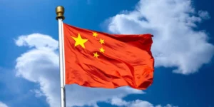 The Chinese flag as symbol for China trade policy