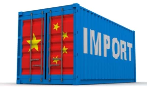 Imports to China come in containers