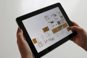 Smart Home Device Tablet to show IOT services