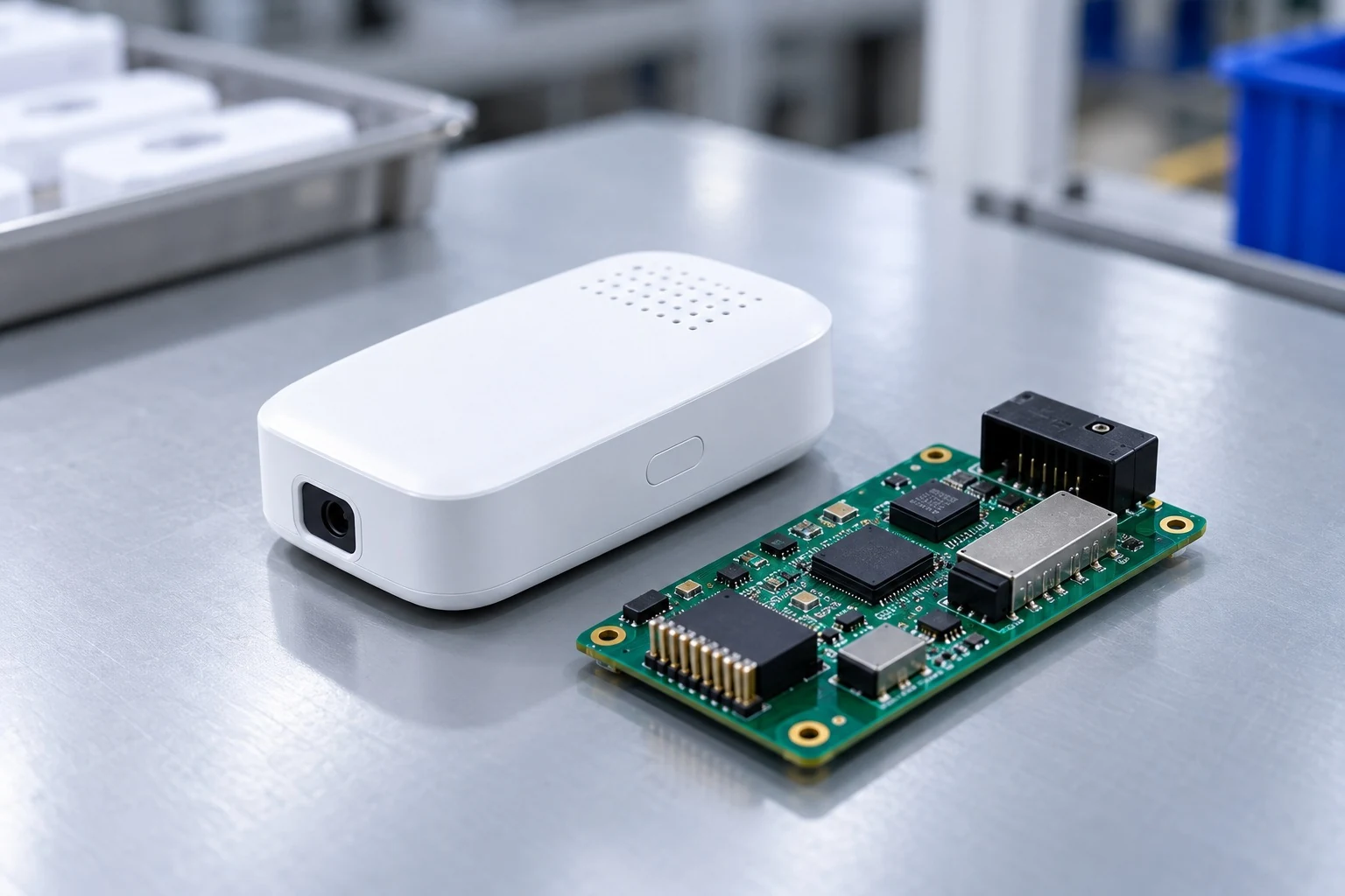 Device and assembled PCB from a custom electronics manufacturer