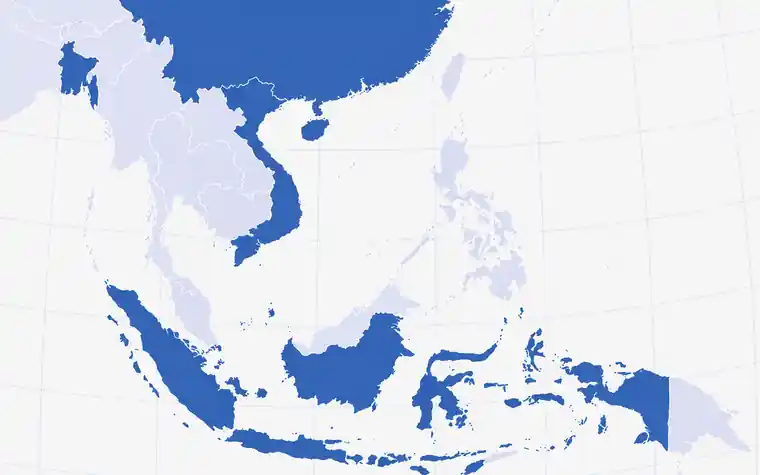 Home Page 7 Map of Asia with China, Vietnam, Bangladesh and Indonesia highlighted. Marked cities: Dongguan, Shenzhen, Ho Chi Minh City, Dhaka, Jakarta and Surabaya.